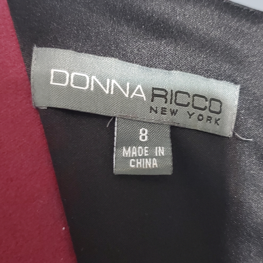 Donna Ricco Black and Gold Lace Midi Shift Sheath Dress - Picture 6 of 7